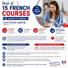 pack of 15 online French courses