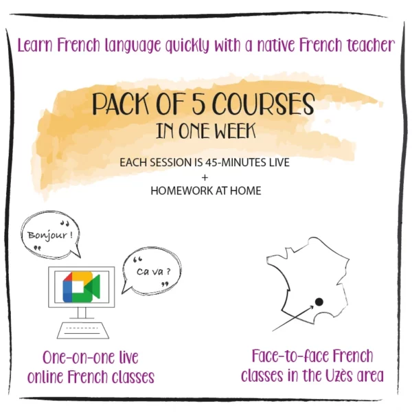 5 courses to learn French in one week