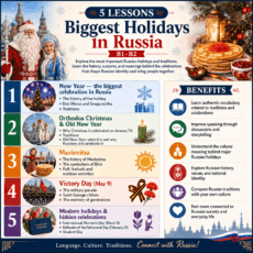 5-lesson course - Biggest Holidays in Russia (B1-B2)