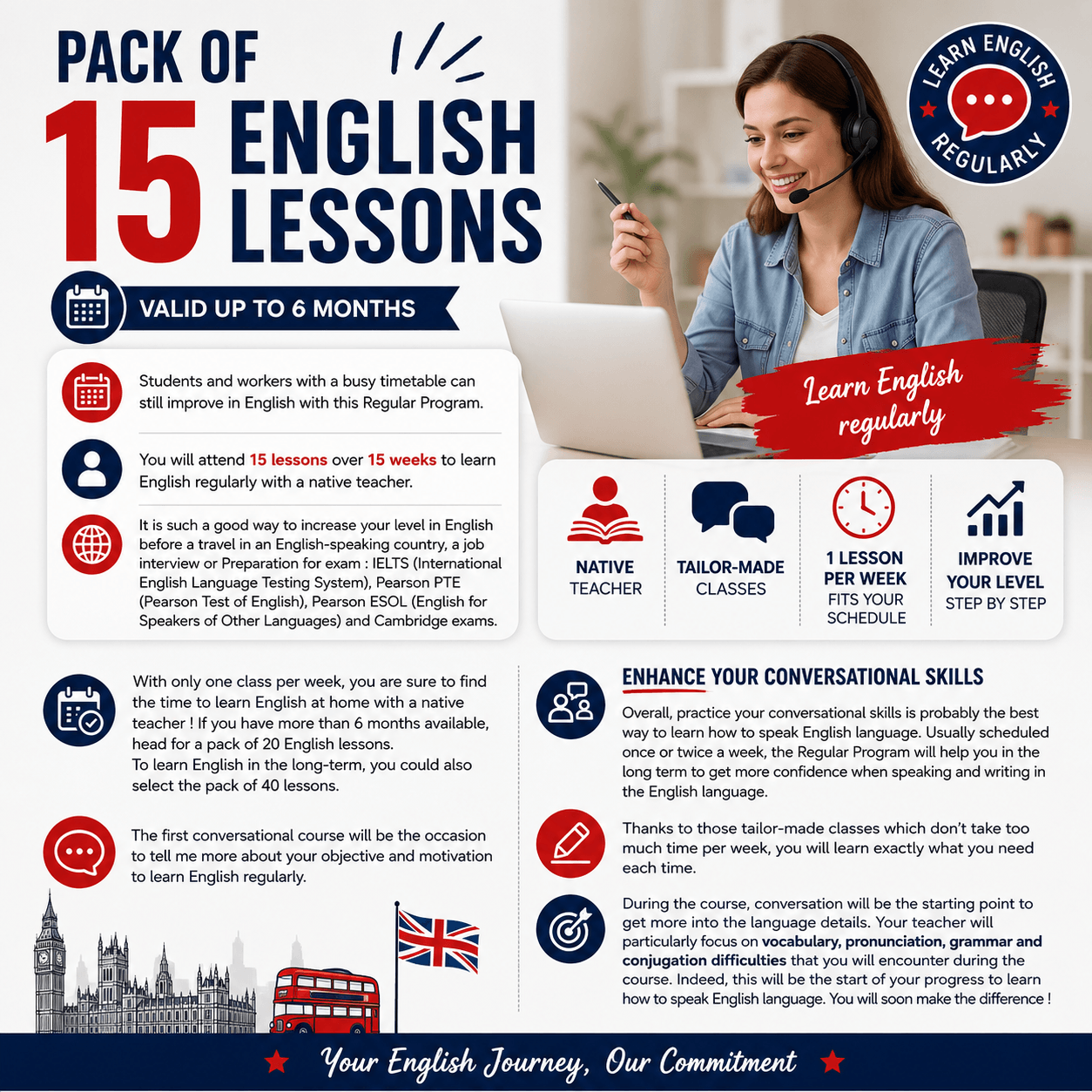 15-lesson course - English Regular Program