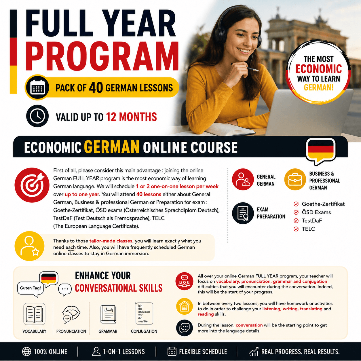 40-lesson course - German FULL YEAR program