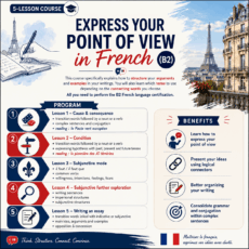 5-lesson course - Express your point of view in French (B2)